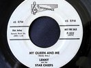 LENNY & The STAR CHIEFS My Queen And Me / Warpath rare rockabilly Performance 45