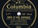 78 rpm JOSÉPHINE BAKER & COMEDIAN HARMONISTS Sous Le Ciel d'Afrique UK 1935