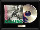 THE CLASH LONDON CALLING ALBUM FRAMED LP WHITE GOLD SILVER PLATINUM TONED RECORD