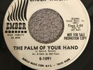 CHUCK WRIGHT The Palm Of Your Hand 1963 Ember E-1091 Northern Soul 45 Promo VG