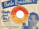 CHARLES AZNAVOUR Pour faire une jam mourir pour toi 1955 Rare Juke-box Ducretet