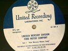 Lincoln Mercury Division Ford Motor Co. LP Radio Commercials Jingles 1968 VG+