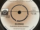 Blondie In The Flesh 7” Private Stock Records PVT 105 Rare Uk Issue New Wave EX