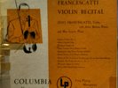 COLUMBIA ML 4327 *BLUE* ZINO FRANCESCATTI VIOLIN RECITAL *ARTUR BALSAM* EX+/EX