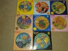 8 vintage children's picture disc records LP Pac-Man Popeye Strawberry Shortcake