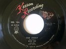 RON LEE ghostly popcorn rockabilly 45 on KEESON (AZ) 105/106 “Far Away” orig ’60