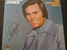 GEORGE JONES Authentic Autographed 16 GREATEST HITS 1977 Starday Vinyl LP NM/EX