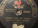 1920  Negro Spirituals BIDDLE UNIVERSITY QUARTET on 78 rpm PATHE 22400