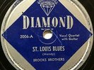 Brooks Brothers pre DOOWOP 78 St. Louis Blues / If Somebody Ever Breaks My Heart