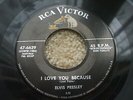 Elvis Presley - I Love You Because / Tryin To Get To You RARER lined 1956 USA 45