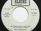 Latin Soul Boogaloo 45 rpm PETE RODRIGUEZ Oh That's Nice 1&2 ALEGRE 4015 dj VG++