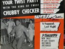 Chubby Checker, king of the twist, signed autographed LP. EX-/EX