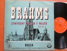 LXT 2843 Brahms Symphony no. 3 Karl Bohm Vienna Philharmonic Decca Mono NM/EX