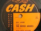 78 rpm Ray Agee-The Devils Angels/Till Death Do Us Part 1956 Cash 1032 Blues R&B