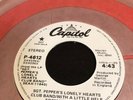 NM- Beatles Promo 45 Capitol P-4612: Sgt Peppers - Mono Stereo vinyl record rare