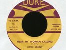 LITTLE SONNY Hear My Woman Calling on Duke Promo R&B Blues 45 Hear