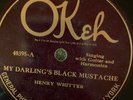 Okeh 40395 Henry Whitter DARLING'S BLACK MUSTACHE 1925   78 rpm Country  E+