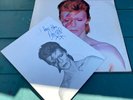 David Bowie - Aladdin Sane Lp vinyl record SIGNED Printed Fan club issue 1973