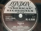 THE CHAMPS SURF GUITAR, 78 RPM, NEAR MINT, TEQUILA/  TRAIN TO NOWHERE, LONDON