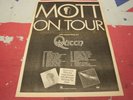 QUEEN On Tour 1973 with Mott The Hoople Original ADVERT/POSTER Their Big Break