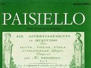 DYNAMIC STEREO - PAISIELLO - 6 DIVERTIMENTI FOR FLUTE, VIOLIN, VIOLA & CELLO NM