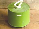 VINYL 45's RECORD CASE, VINTAGE 1969-1971 GREEN PLASTIC LOCKING 