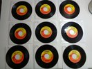 9 Beatles 45's Orange Swirls