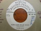 BLUES 45 WALTER DAVIS RCA DJ TEARS CAME ROLLIN' DOWN/YOU MAKE MY WORLD SO BRIGHT