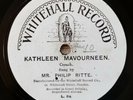 Mr. Philip Ritte 'Kathleen Mavourneen' (?) 78 rpm Shellac 10