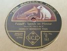 HERBERT BEERBOHM TREE FALSTAFF SPEECH ON HONOUR & ANTHONY'S LAMENT HMV E161