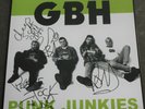 GBH LP Punk Junkies Signed Autogramm signiert G.B.H.