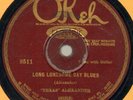 1928 blues TEXAS ALEXANDER 78 RPM 