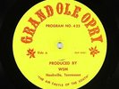 V/A (ft. Billy Walker) - Grand Ole Opry Program No. 423 LP - WSM PROMO