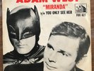RARE  Adam West Batman 45 RECORD W/JACKET  Miranda/You Only See Her- Hear Clips