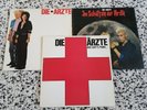 3x VINYL LP Die Ärzte Uns geht's prima ROTES Kreuz + Debil + Im Schatten der ...