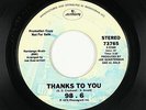 70s Soul Funk 45 - 98.6 - Thanks To You - Mercury - mp3