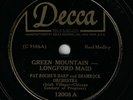 IRISH 78 RPM - PAT ROCHE'S HARP & SHAMROCK ORCH (DECCA 12008) THE BLACKBIRD