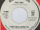 PAUL ANKA I Can’t Help Loving You RCA 45 northern soul 1966 original HEAR