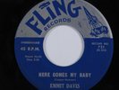 R&B 45 EMMIT DAVIS Here Comes My Baby FLING HEAR