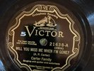 Victor 21638 Carter Family WILL YOU MISS ME  78 rpm Country 1928 EE+