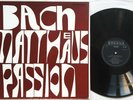 Rudolf Mauersberger, Adele Stolte: Bach- Matthew Passion/ Eterna 4 LP Box ED 1