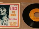 ELVIS PRESLEY 45 I'M LEAVIN' / HEART OF ROME RCA 47-9998 VG+ WITH PICTURE SLEEVE