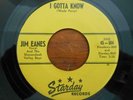RARE ROCKABILLY 45 JIM EANES ON STARDAY M- I GOTTA KNOW/THERE'LL COME A TIME