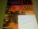 OZZY OSBOURNE SIGNED WITH STICKER SHOT IN THE DARK & FREE SINGLE AND PATCH 