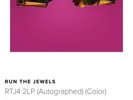 RUN THE JEWELS *SIGNED VINYL* LP RTJ4 2LP Jacket Magenta Color Autographed NEW