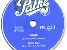 1959 EDITH PIAF French Pop Vocal 78 RPM Record. Milord