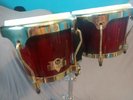 LP Caliente Bongos w/ LP sit down stand