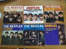 6 The BEATLES 45 rpm records Capitol Orange/Yellow Swirl Dome Labels w/ Sleeves