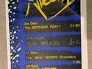 BIRTHDAY PARTY / NICK CAVE POSTER ORIG UK 81 PUNK NEW WAVE SCREEN PRINTED