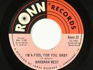 R&B Soul 45 - Barbara West - I'm A Fool For You, Baby - Ronn - mp3